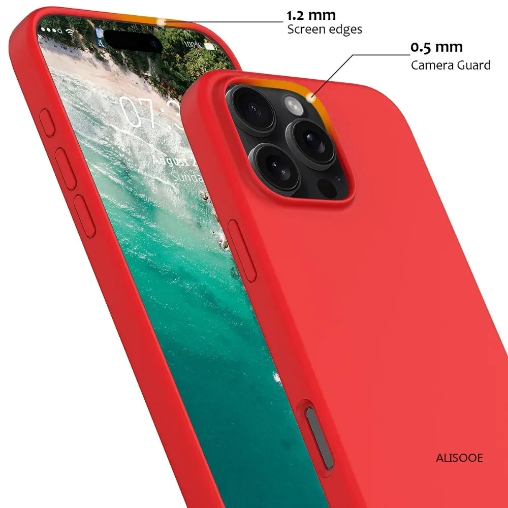 Магнитный чехол Magsafe для iPhone 16 Pro Max / 15 Plus жидкий силиконовый мягкий 14 13 12 Mini