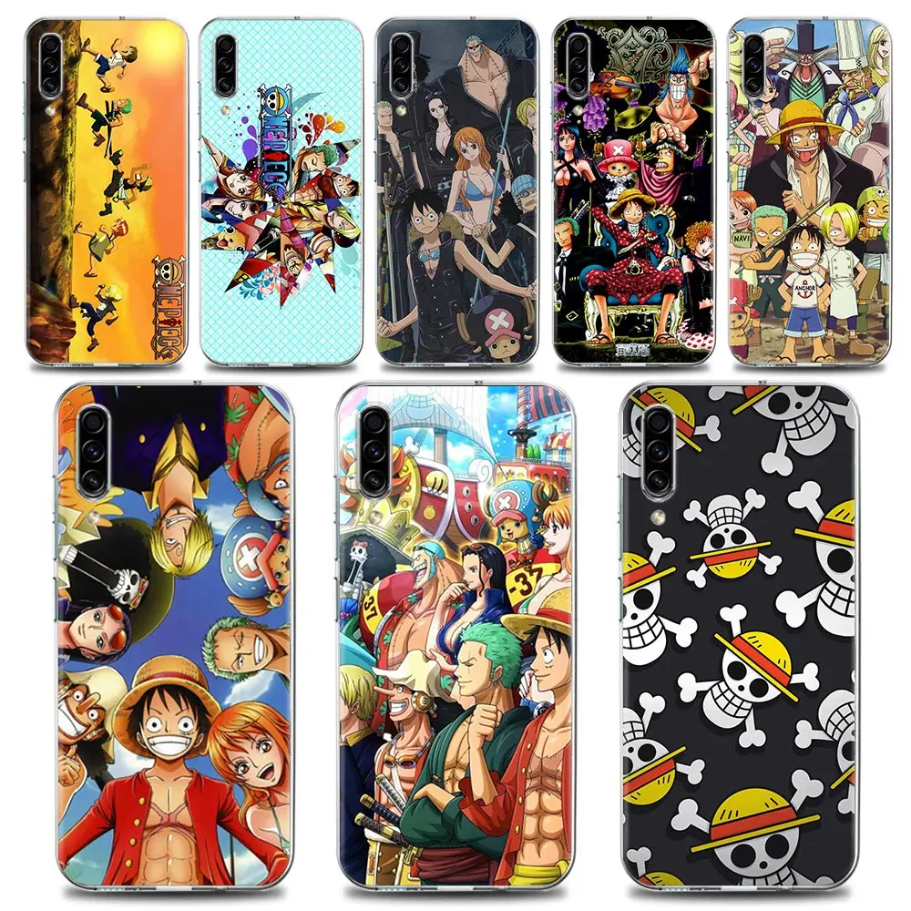 

Clear Soft Silicone Case For Samsung Galaxy Note 20 Ultra 8 9 10 Lite Plus A50 A70 A20 A01 Cover Anime One Piece Luffy Zoro Nami