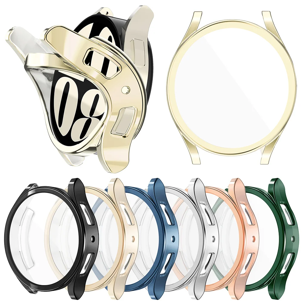 16 Colors Screen Protector Case for Samsung Galaxy Watch 6 5 Cover 40mm 44mm Soft Tpu Shell Flexible Bumper Accessories