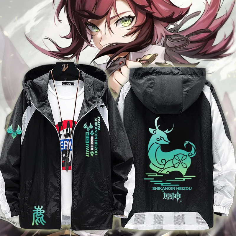 

Аниме летняя Солнцезащитная Одежда Game Genshin Impact Косплей шиканоин хенлоуин костюмы