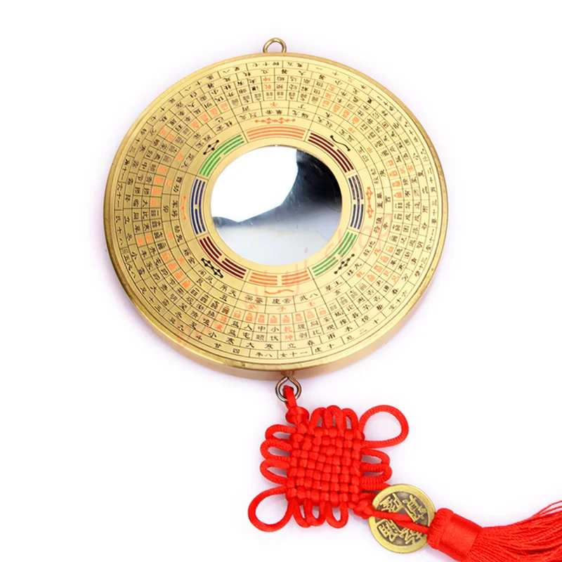 

Bagua mirror, pure copper Bagua convex mirror pendant, Exquisite nine palace Tai Chi mirror Feng Shui Pendant