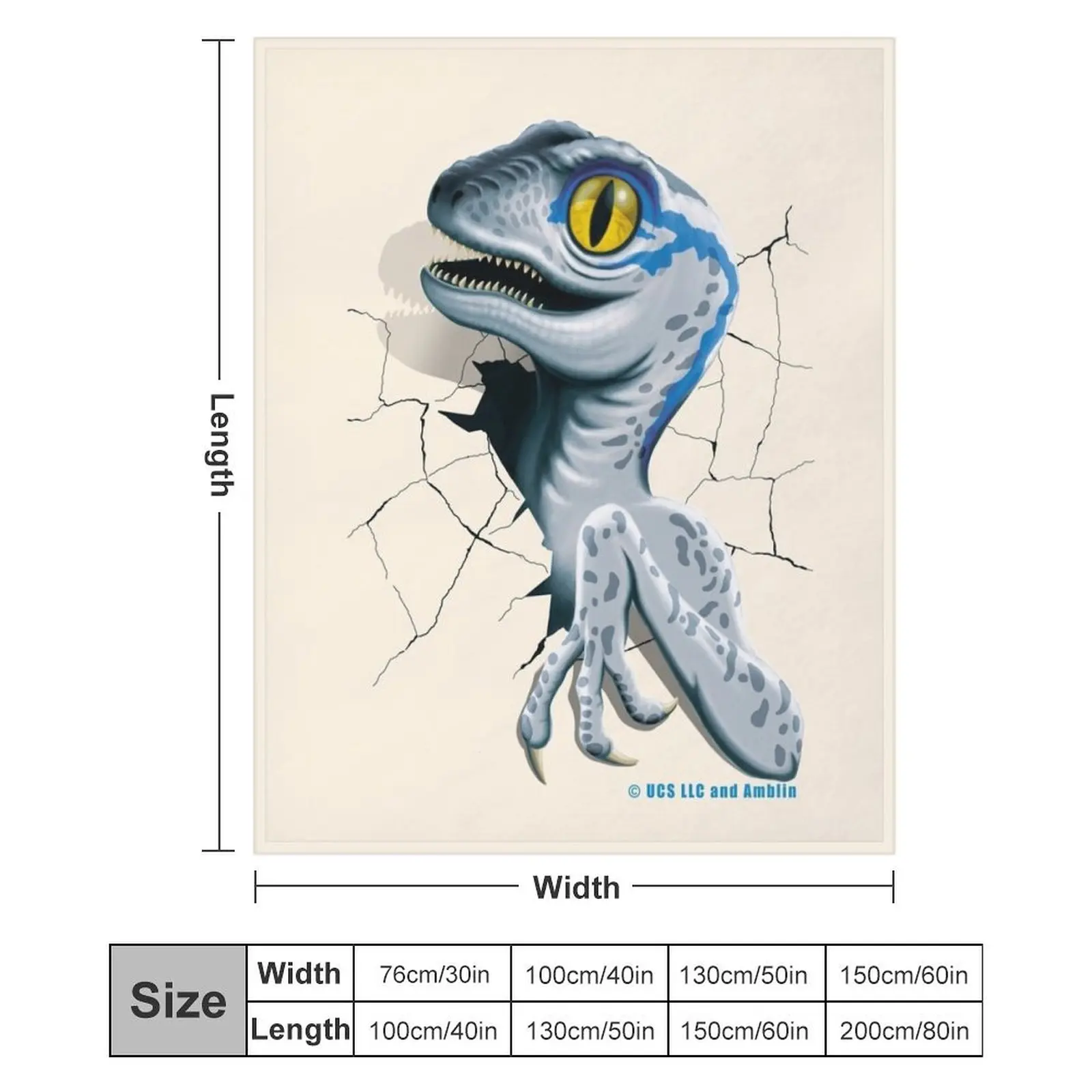 Мир Юрского периода - голубое одеяло для велоцираптора Retros летние постельные