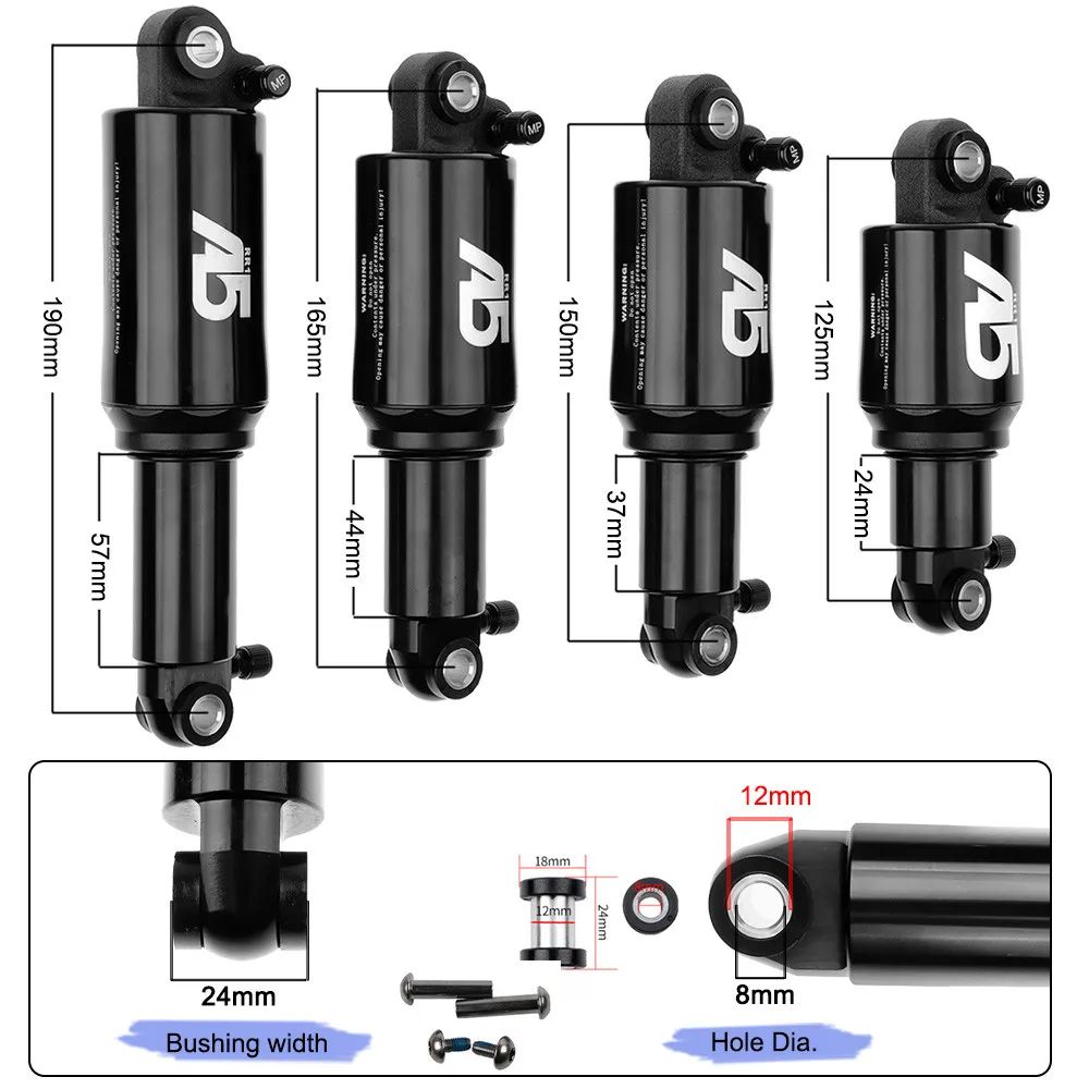 KS EXA A5-RE/RR1 MTB пневматическая подвеска амортизатор 125/150/165/190 мм велосипедный скутер
