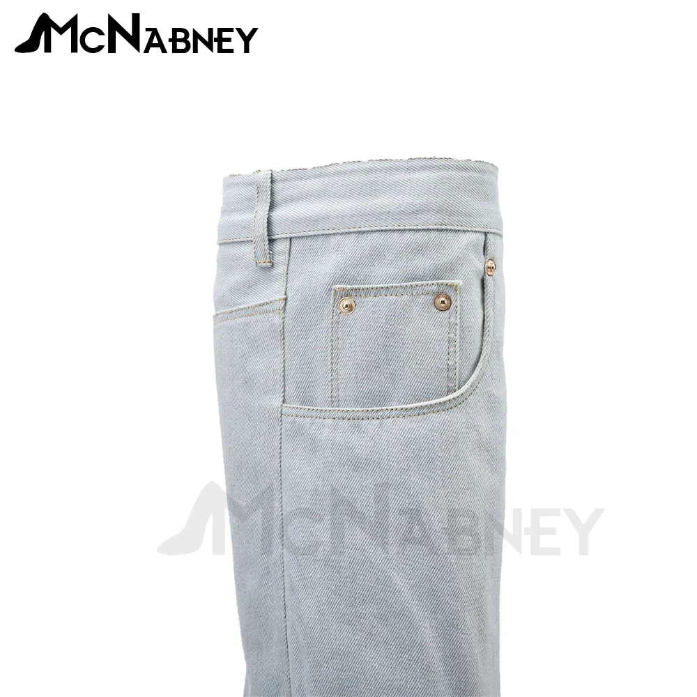 Jeans Boots Denim Knee Boots Pointed Toe High Heels Light Denim Pants Boots Fashion Designer Novelty Style Shoes for Women New