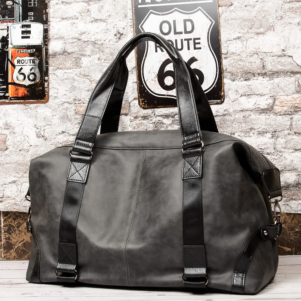 

Новинка, мужская сумка из мягкой искусственной кожи, модная повседневная дорожная сумка через плечо в Корейском стиле, вместительная сумка ...