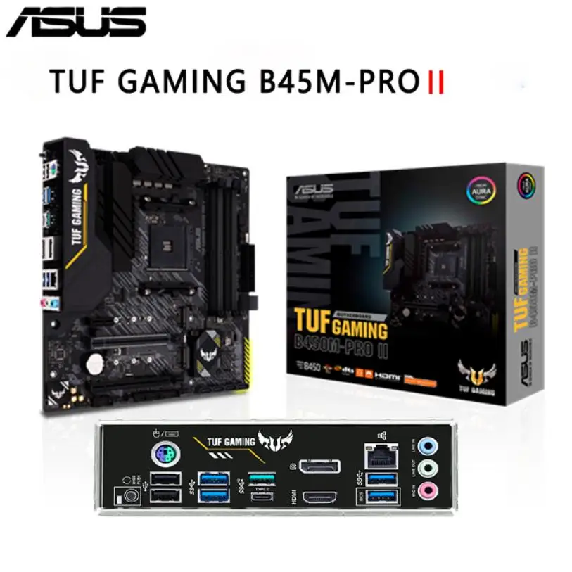 

Новая игровая Материнская плата ASUS TUF GAMING B450M PRO II, игровая консоль 128G AM4 DDR4, материнская плата с поддержкой R3 R5 R7 R9 центральный процессор AMD