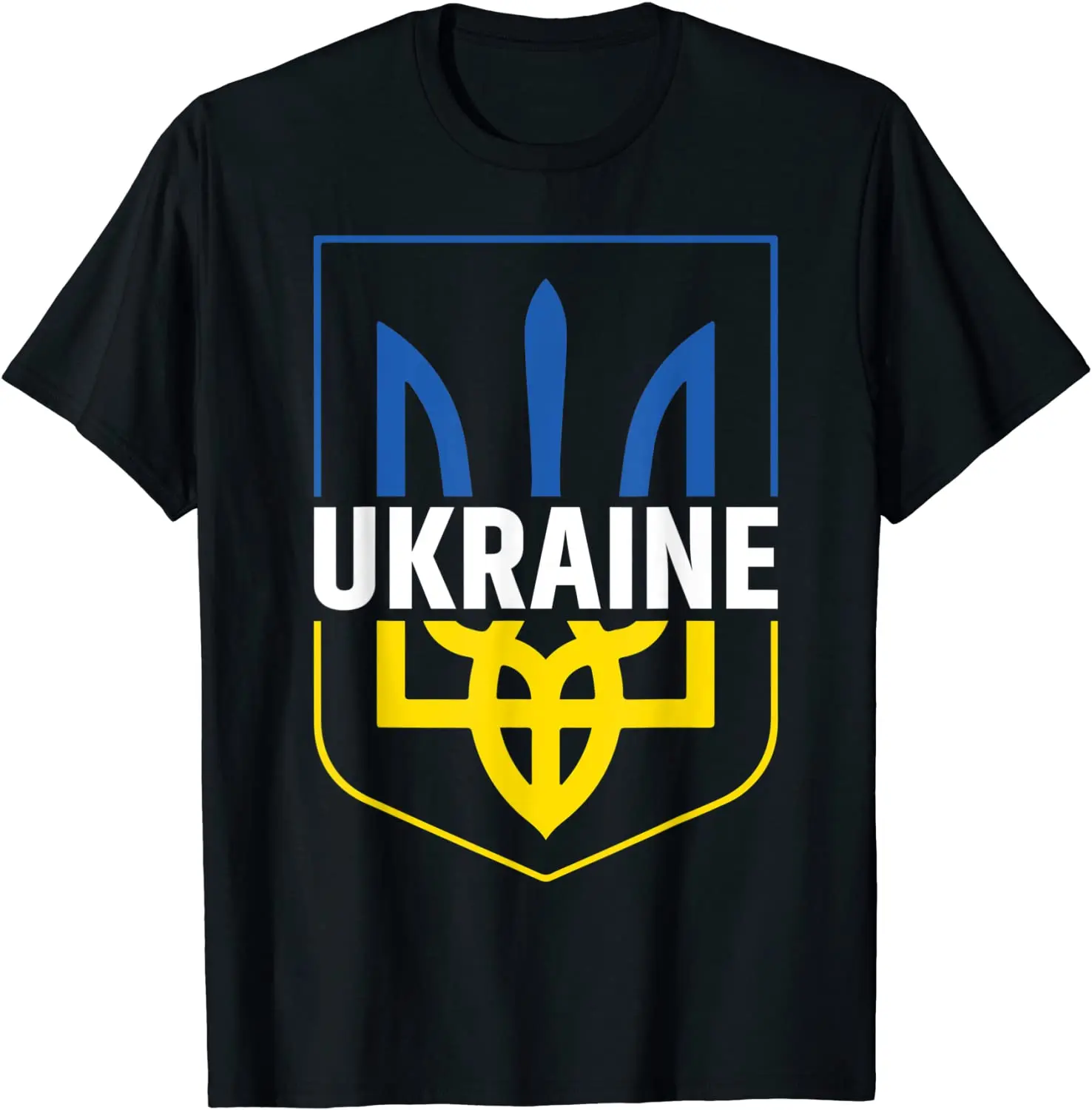 

Ukraine Trident TShirt Pride Coat of Arms Ukrainian Tryzub Men T-Shirt Short Casual 100% Corron Shirts