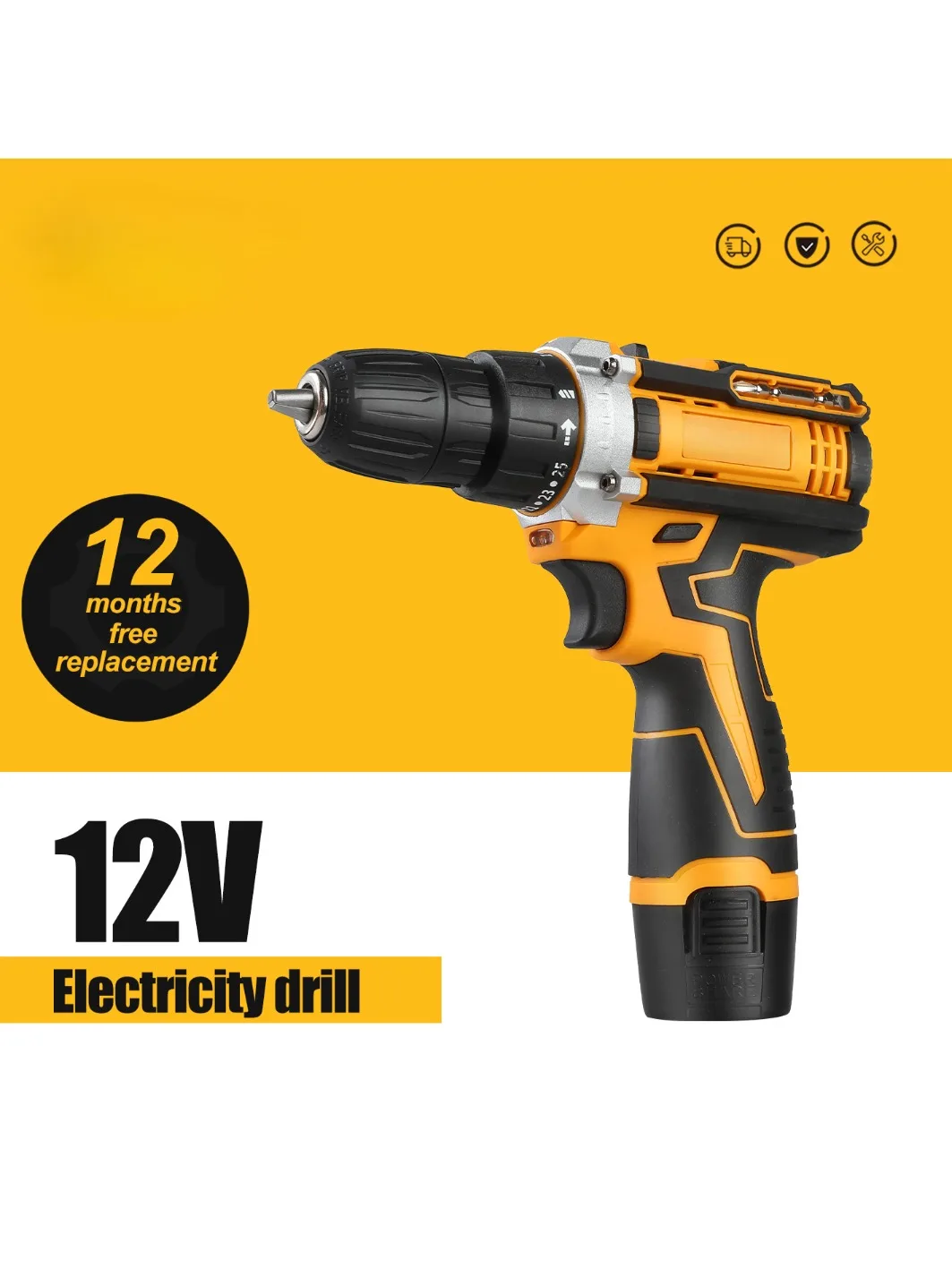 Беспроводная электрическая дрель LYUWO12V Перезаряжаемый миниатюрный беспроводной