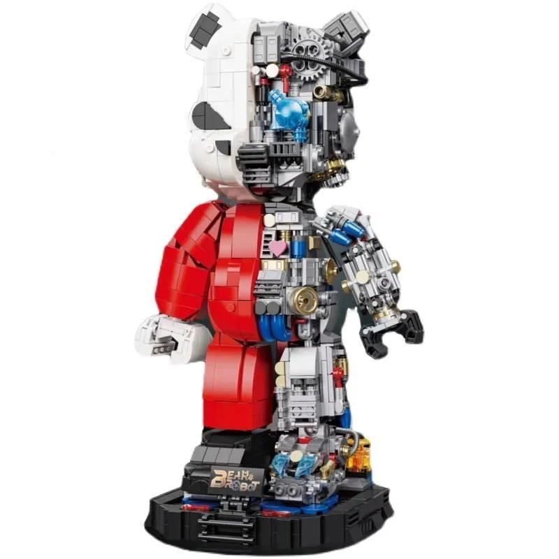 

New 188001 Ideas Visible Mechanical Bear Robot Fashion Brand Bear 400% Moc Model Building Blocks Brick Kids Toys Gifts