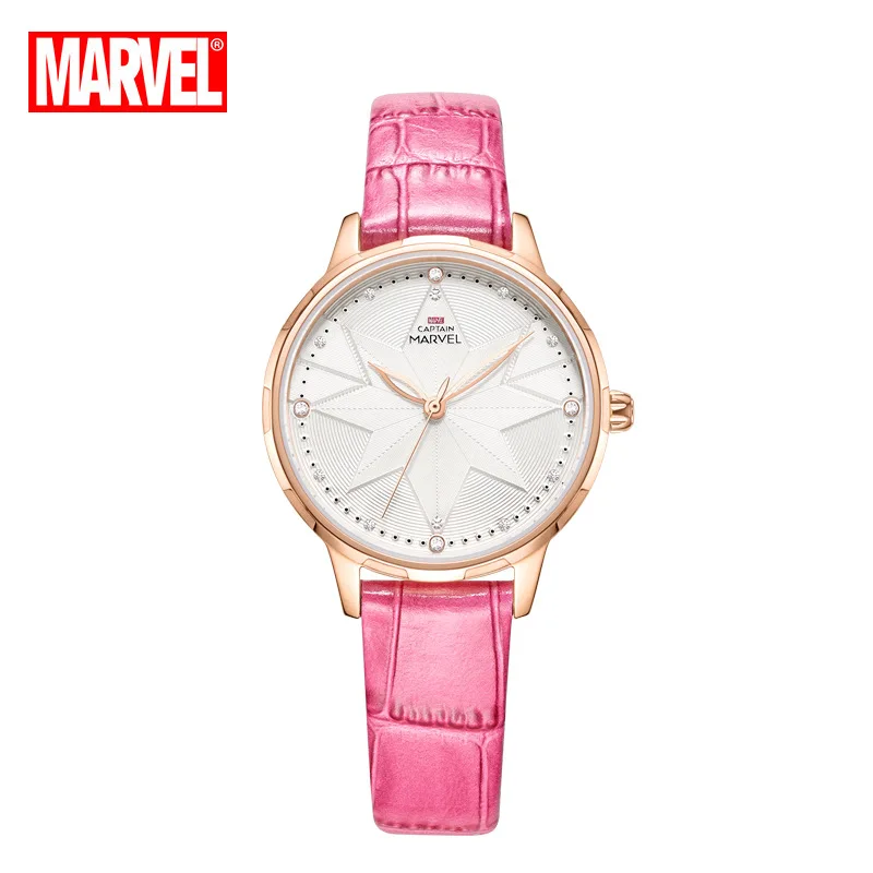 Disney Gift With Box Captain Marvel Women Girls Quartz New Belt Mesh Strap Casual Personality Watch Relogio Masculino enlarge