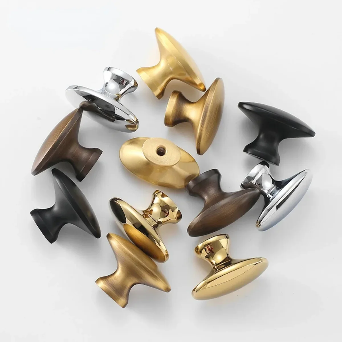 Мебельные ручки овальной формы из цельной латуни и для входа в винтажные ящики