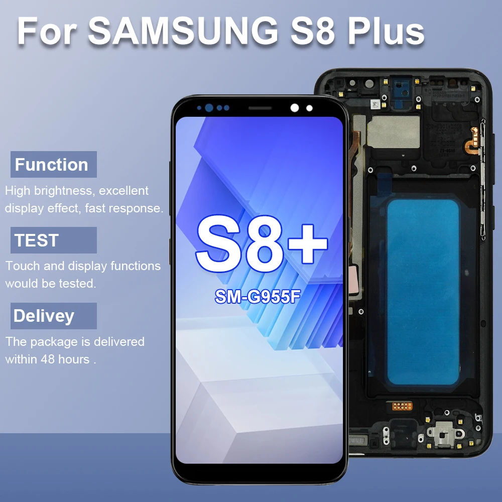 Замена TFT-экрана S8 Plus для Samsung Galaxy + G955 G955F ЖК-дисплей дигитайзер сенсорного экрана