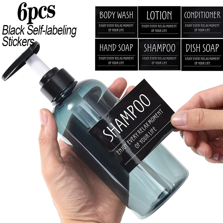 Водонепроницаемые этикетки из ПВХ для мыла 6 шт. бутылок ванной комнаты наклейки