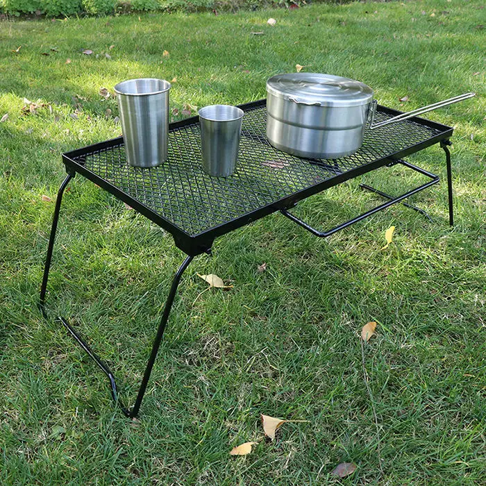 

Folding Net Table Portable Multifunctional Garden BBQ Net Table Handheld Storage Rack for Outdoor Camping outdoor picnic desk