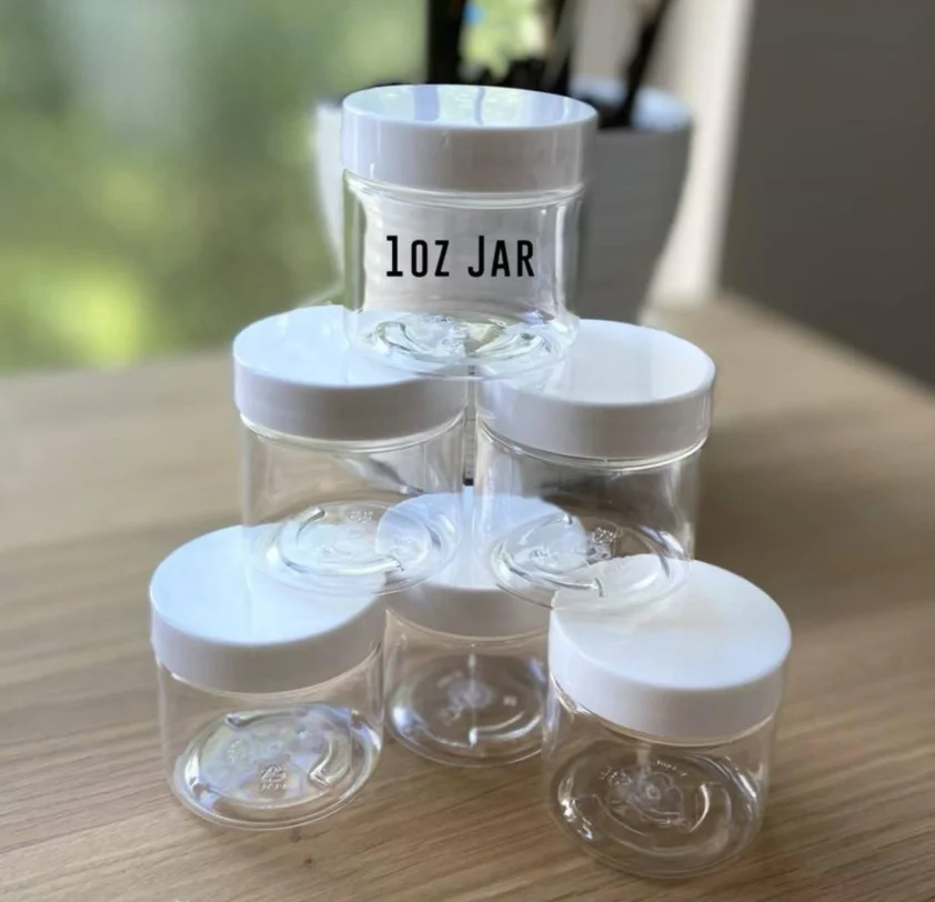 20/50/100/500/1000pcs Empty Container 30ML/1oz Jar Cosmetic Plastic Round Pot Makeup Box Travel Bottle Acrylic Powder 30g #HD352