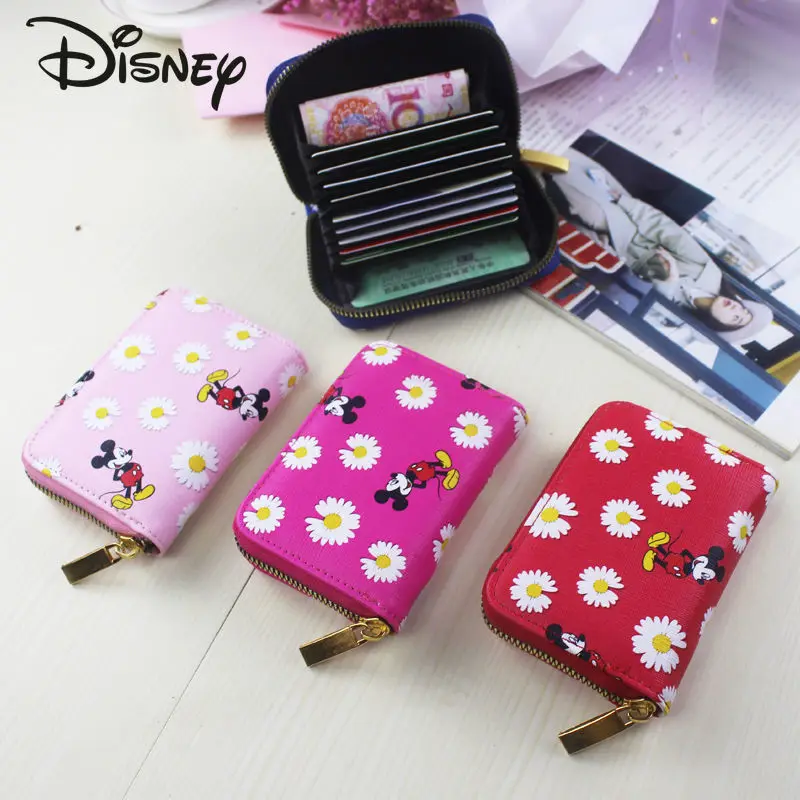 

Новый женский кошелек Disney с Микки, вместительный высококачественный кошелек с несколькими отделениями для карт, модный роскошный высокока...
