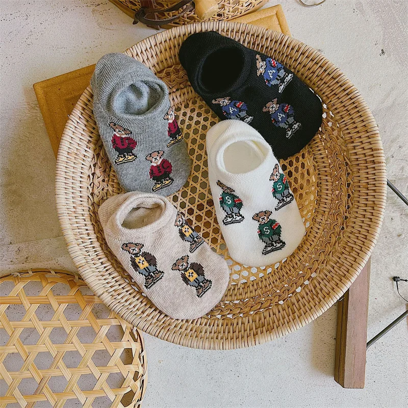 

Soft Breathable Baby Anti-Slip Short Socks Cartoon Socks Kids Toddler Girls Boys Floor Socks Spring Summer Kids Socken 1-10T