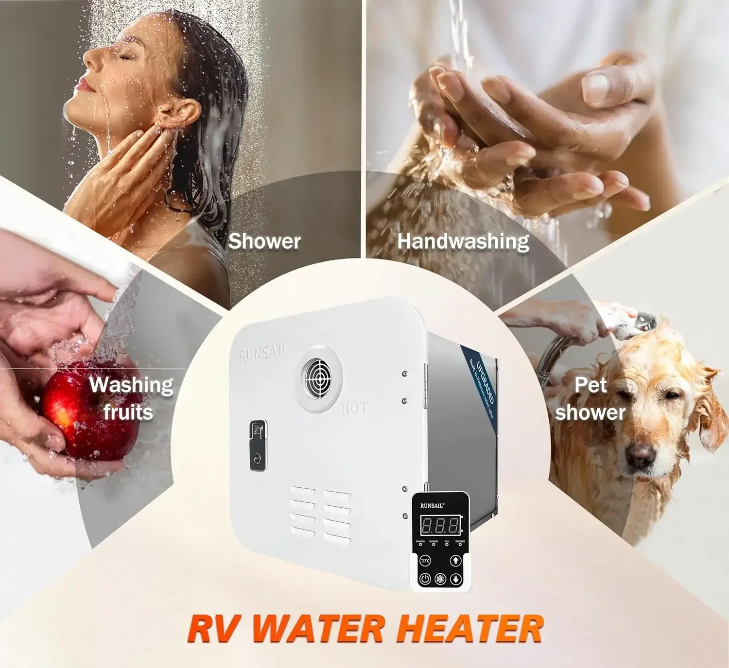 [Одернизированная версия] Безрезервуарный водонагреватель для автодома 65 000 БТЕ