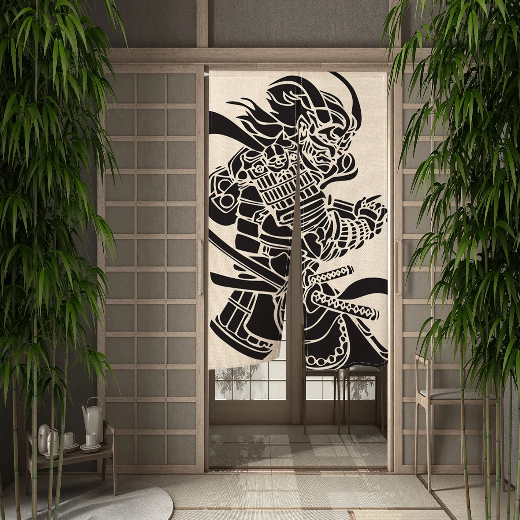 Занавеска на дверь самурая из японских комиксов занавеска для столовой