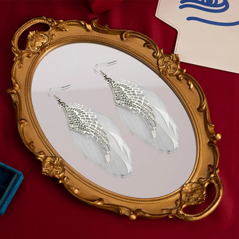 1 пара, серьги в виде пера