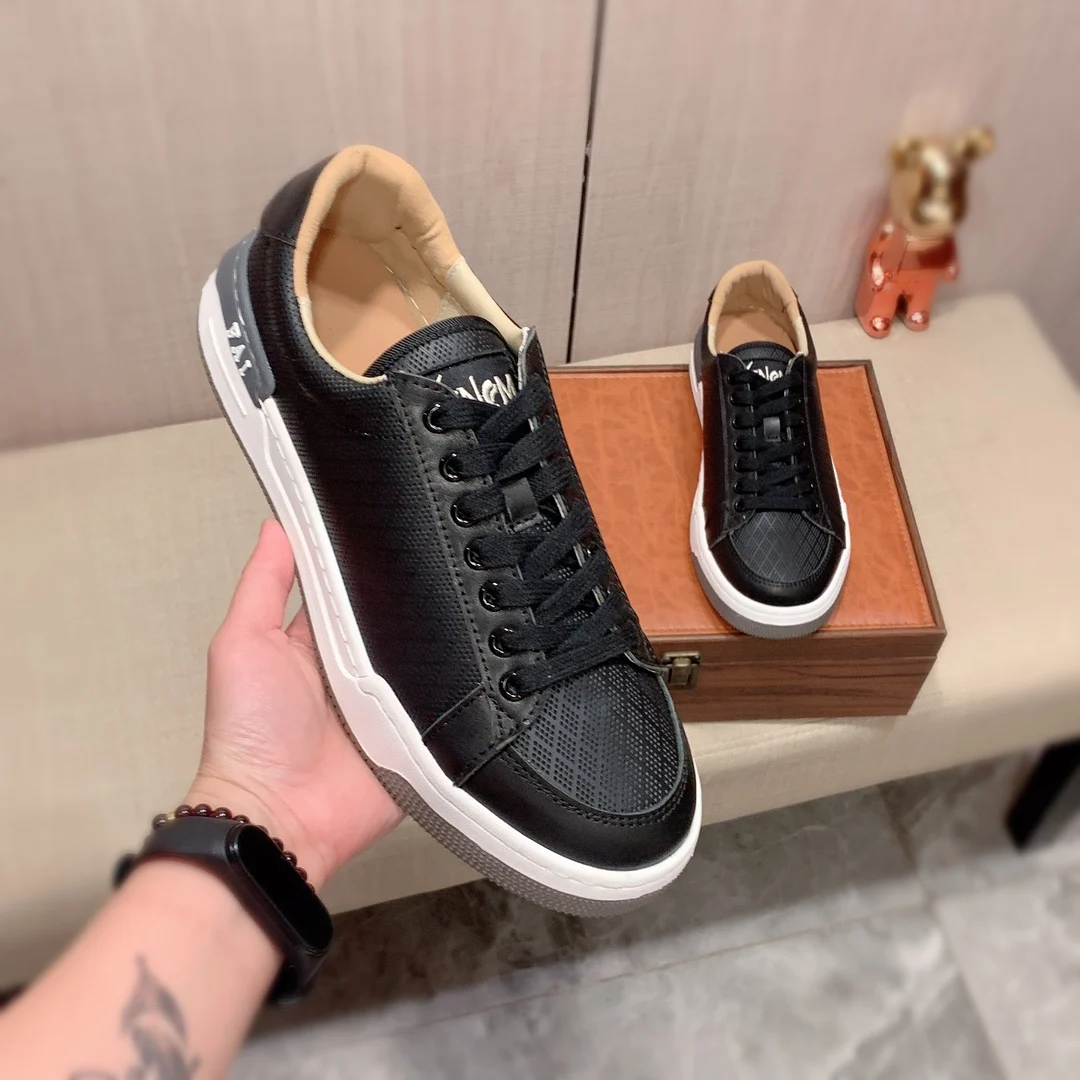 

New Classic High quality Men's Top Genuine leather Sports shoes Luxury fashion flat bottom sneaker Running shoes