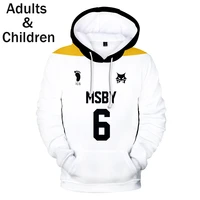 simple style hooded 3d haikyuu hoodies men women sweatshirts spring autumn kids anime hoodie boys girls 3d printed pullovers