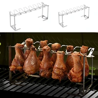 outdoor drumstick grill collapsible grill rack for oven roasting chicken leg grill rack for camping travel picnic bbq supplies