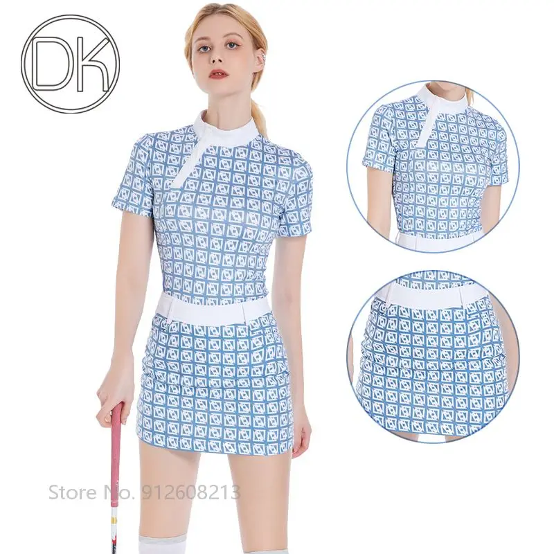 T-shirt Ladies A-line Skort Slim Pencil Skirts High Waist Go