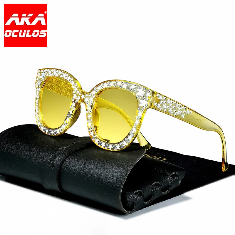 

Очки солнцезащитные унисекс в стиле ретро со звездами, UV400