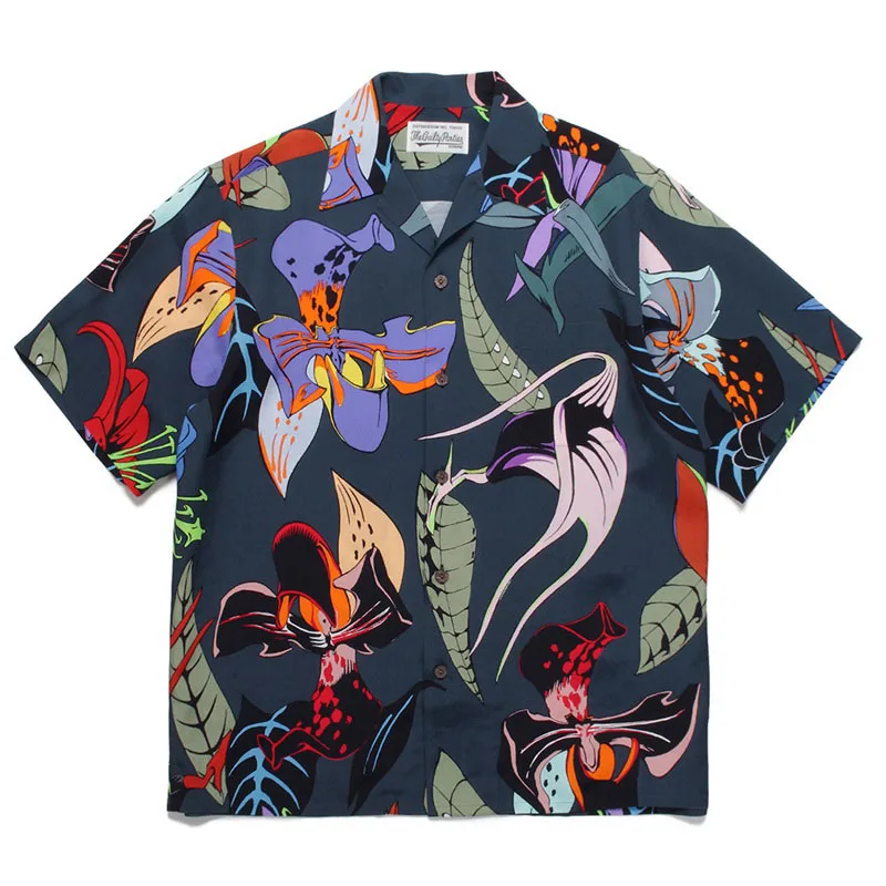WACKO MARIA Hawaiian Shirt Men Women 1:1 Retro Floral Summer Tops WACKO MARIA Shirt