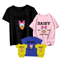 disney est 1940 daisy duck graphic family matching t shirt cartoon kids short sleeve unisex adult top trend baby romper