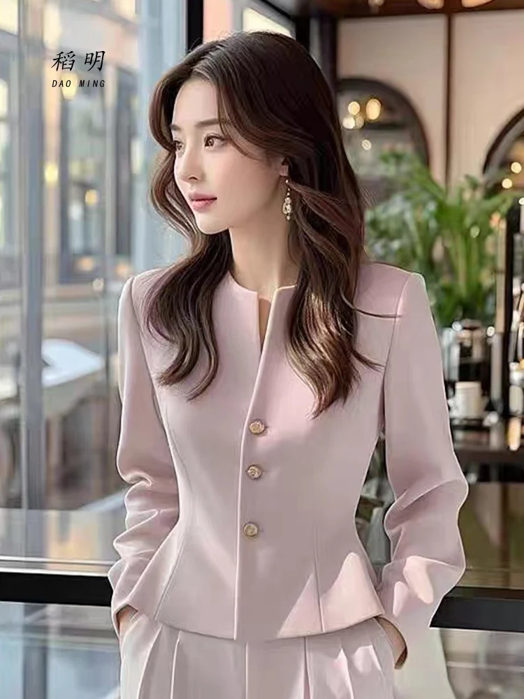 Высококачественный короткий изящный женский топ осень и зима 2024 новое шикарное