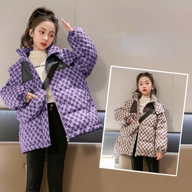 

Outerwear Girls Park Winter Jacket Kid Coats Fashion Design Warm Child Thick Baby Hooded Clothes 4 To 12 14 Years Teenage Outfit