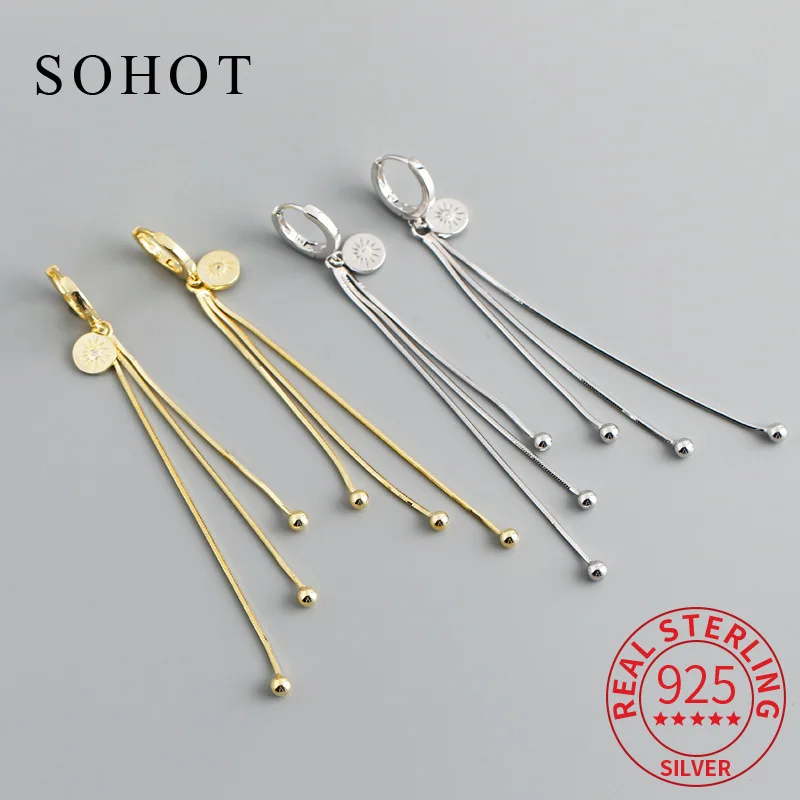 

Серьги-кольца женские из серебра 925 пробы с фианитами и кисточками