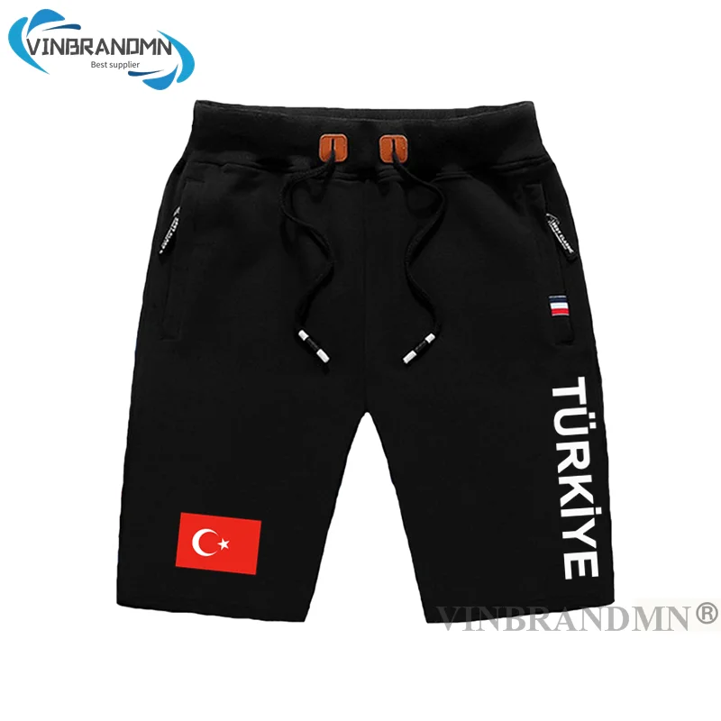 

Turkey mens shorts beach new men's board shorts flag workout zipper pocket sweat casual clothing 2021 Turkish Turk country TR