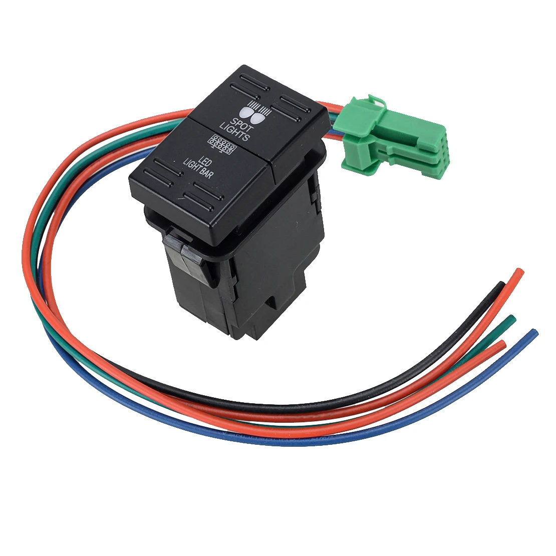 

LED Light Bar & Spot Lights Dual Push Button Switch 12V-24V Fit For Ford Ranger PX Mazda BT-50 2011 2012 2013 2014 2015-2021