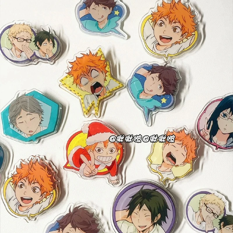

Акриловый полипропиленовый зажим Haikyuu, Shoyo Hinata, Oikawa Tooru, рамка для чата, серия, зажимы для файлов, милая деталь для хранения документов
