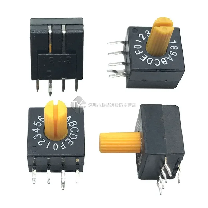 Поворотный переключатель кодировщика 0-F с ручкой 16 бит 8421C положительный код 4:1