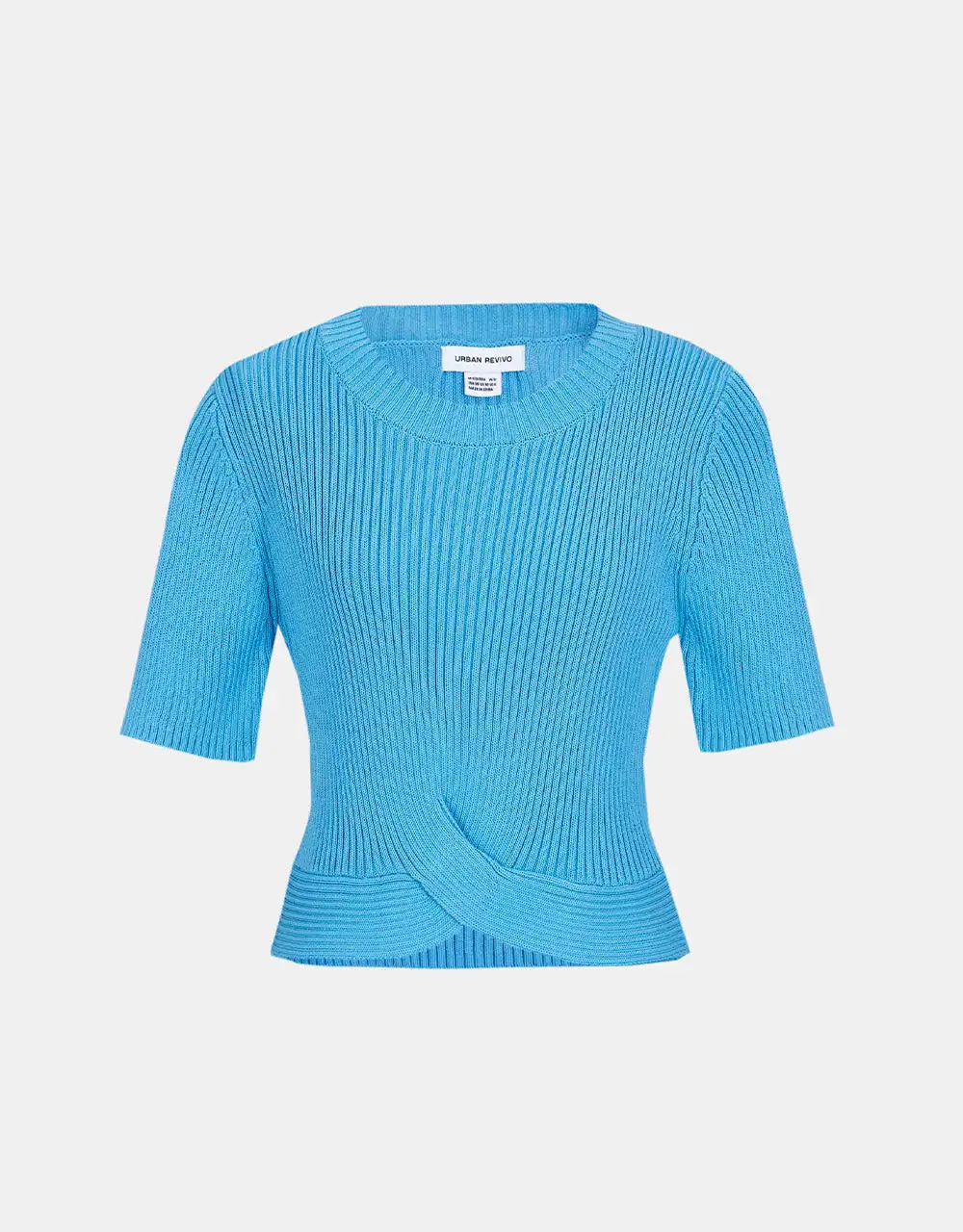 

Crisscross Ribbed Knit Tee