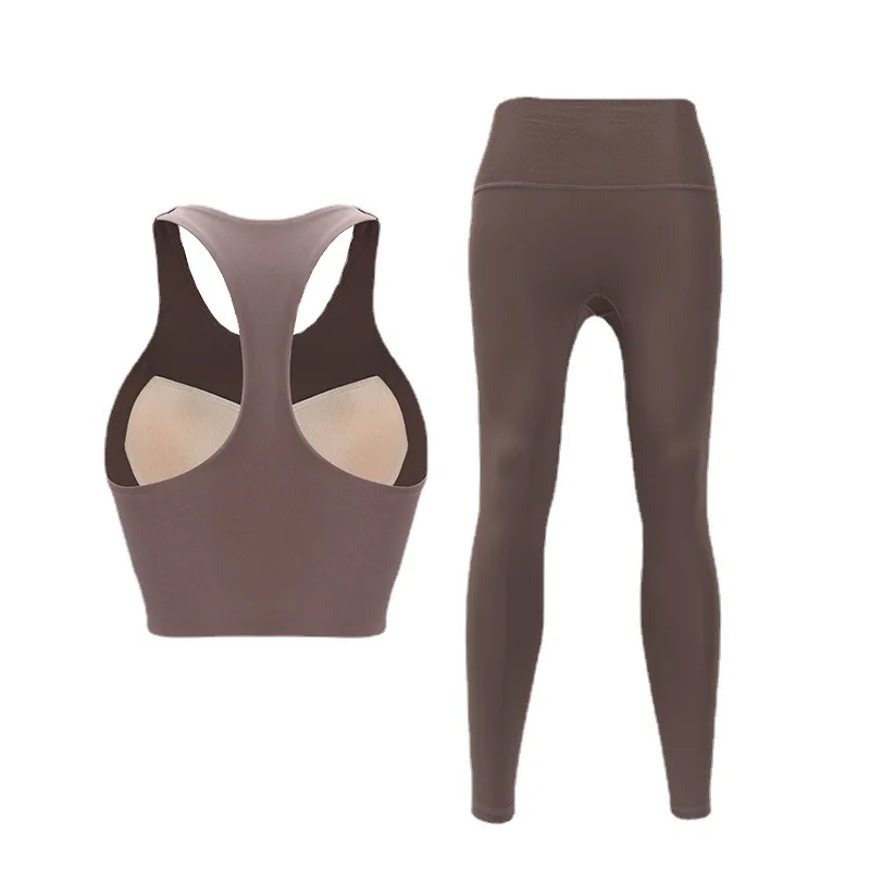 Yoga Fitness Suit Women's Tight Fit Large Dry Yoga Suit Top Set Professional Running Underwear Sportswear Summer Yoga Suit Women