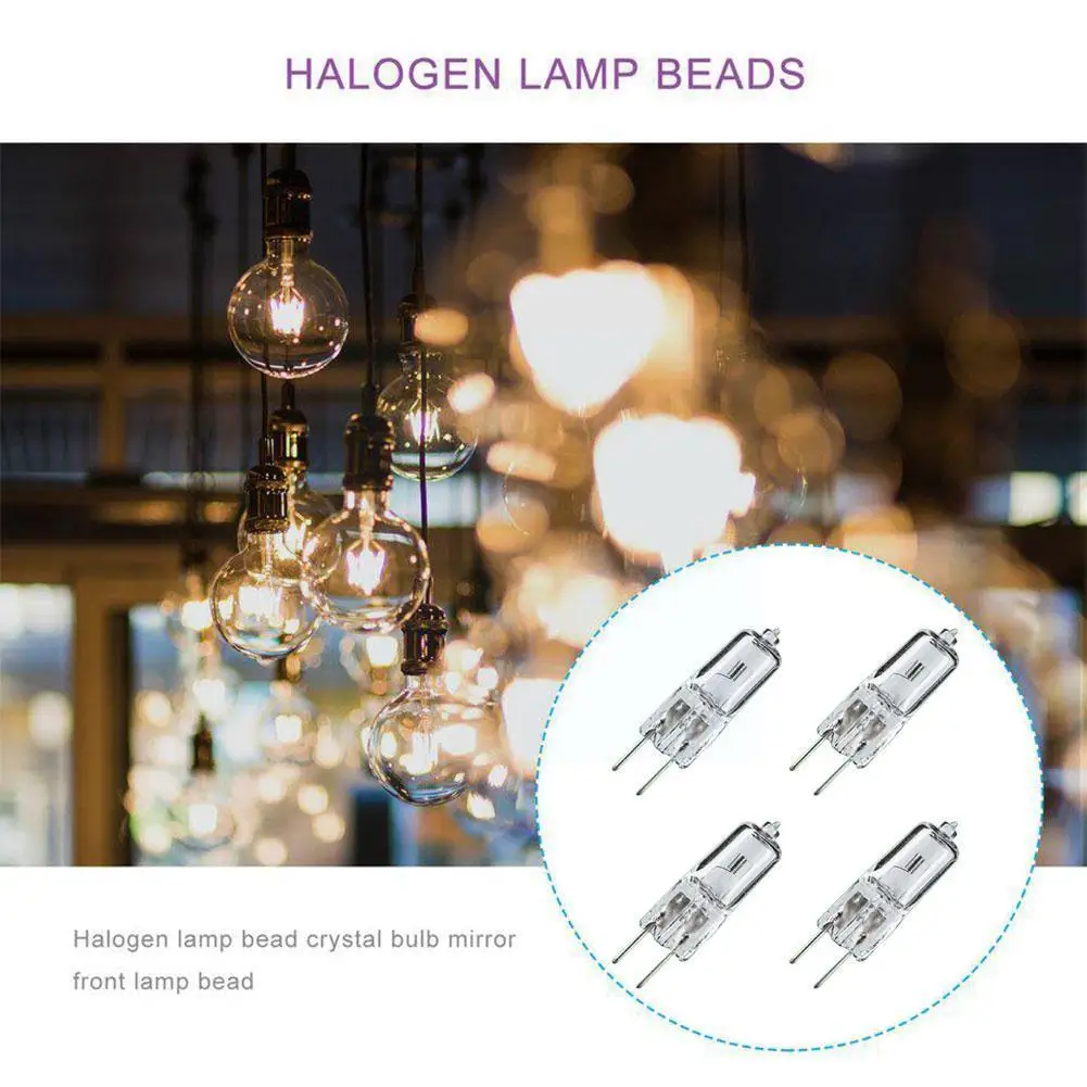 

4pcs 12v 50w Halogen Lamp Beads Dimmable Clear Capsule Lamp Light Bulb Uv Home Decor Stop Home Lighting With K3x4