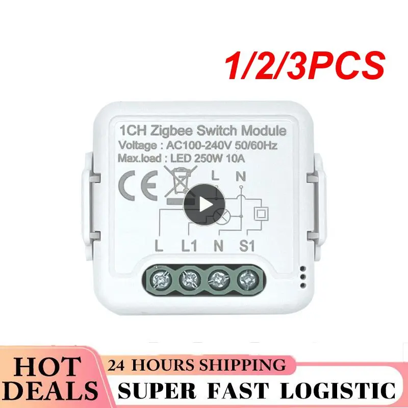 

Умный Wi-Fi модуль Tuya 1/2/3 шт., потайной переключатель для роликового затвора, электродвигатель 1/2, совместим с Alexa