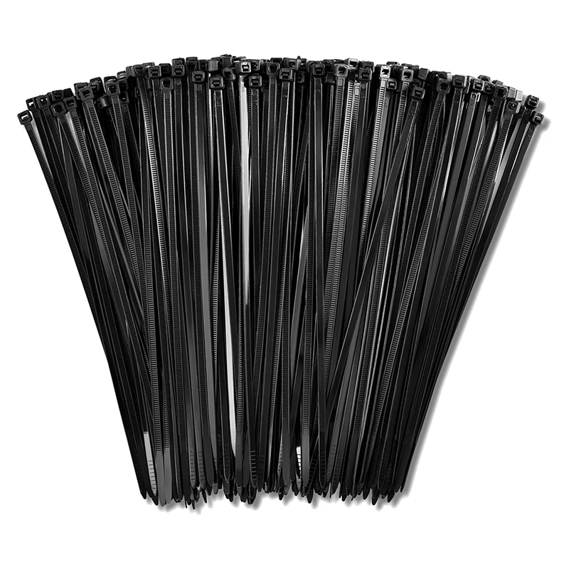 

Zip Ties 8 Inch Black Zip Ties 1000 Pack, Nylon Wire Ties Self-Locking Plastic Ties For Indoor And Outdoor Use