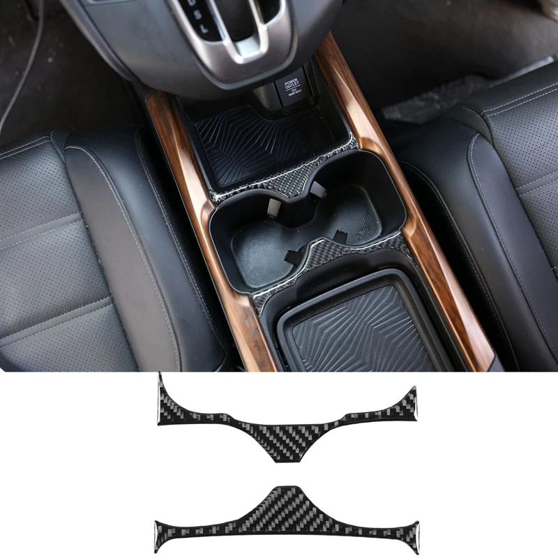 

Carbon Fiber ABS Center Console Water Cup Frame Panel Trim Cover For Honda CR-V CRV 2016-2019 Car Stylings