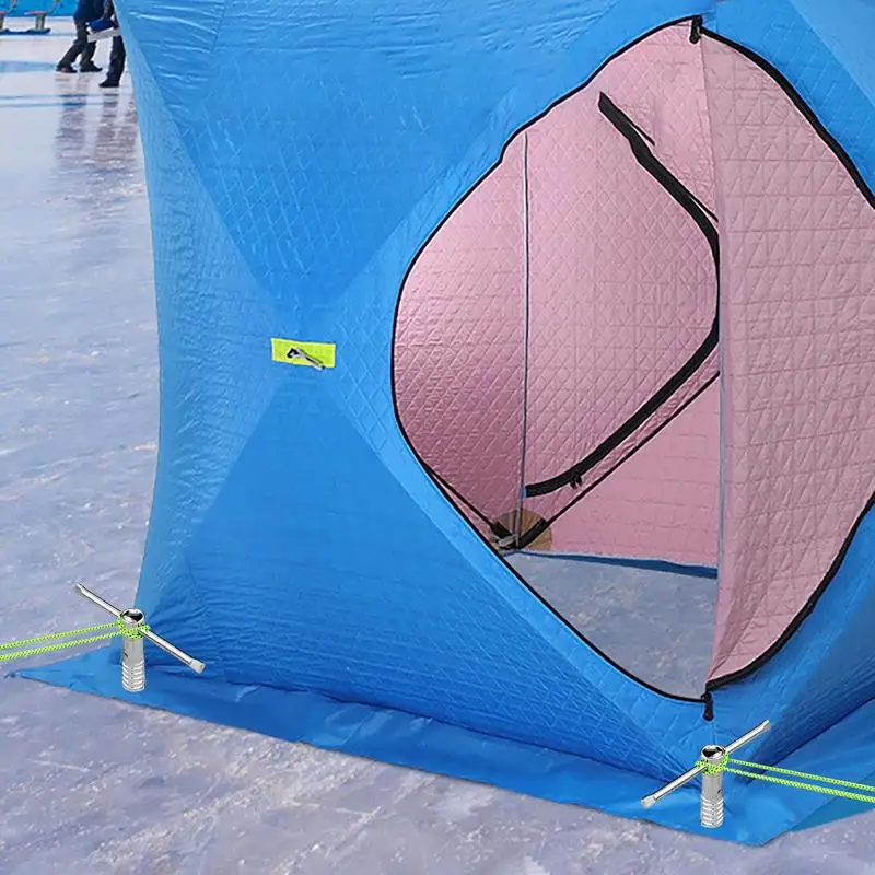 Шнек для зимней рыбалки Т-образный дизайн гвоздь из нержавеющей стали ледяное