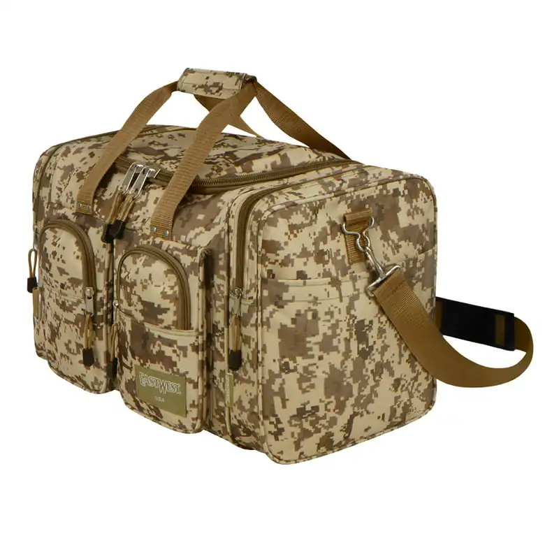 

Vintage Tan ACU Digital Camouflage Tactical Sports Gym Travel Duffle Gear Bag - Durable and Stylish for Hiking and Travelling.