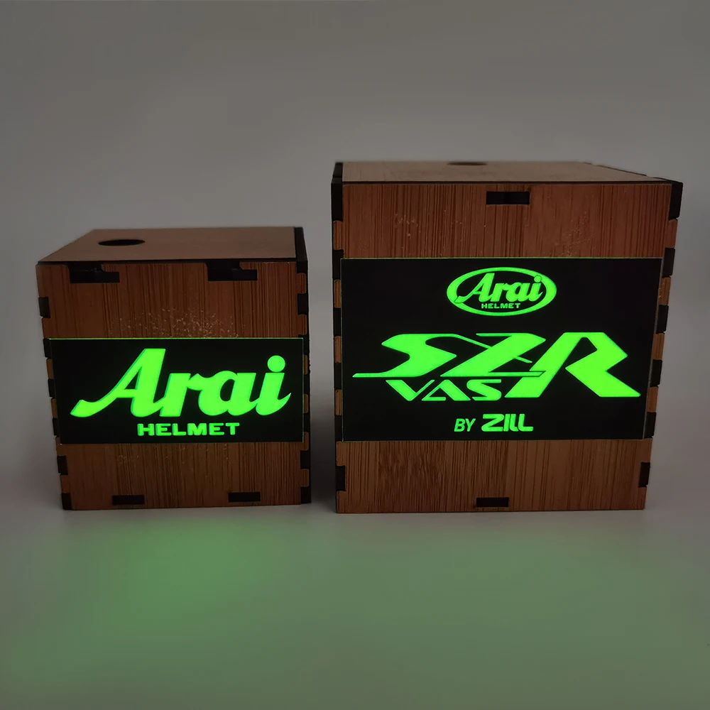 

OEM High Quality Strong Self Adhesive Trendy Craft Deco Glow In Dark Light Up Motorcycle Helmet Plastic Luminous Labels Stickers