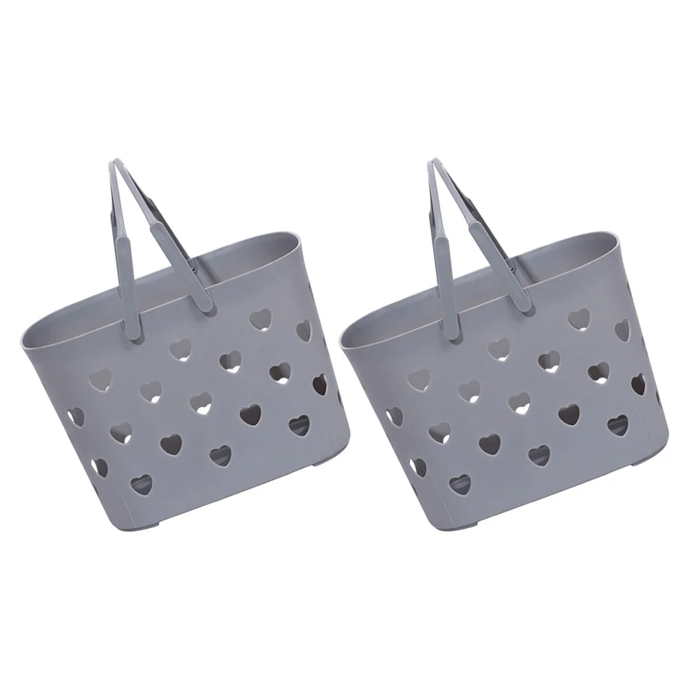 

2Pcs Fruit Vegetable Basket Handheld Bathroom Basket Sundries Storage Baskets