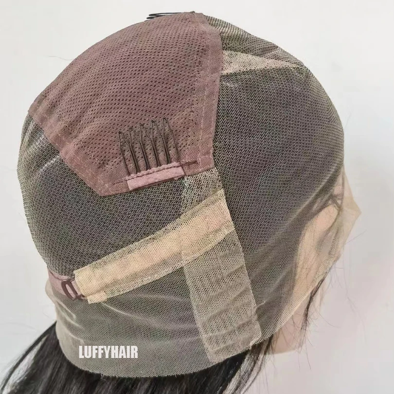 LUFFYHAIR прозрачные парики из человеческих волос на полной сетке для женщин