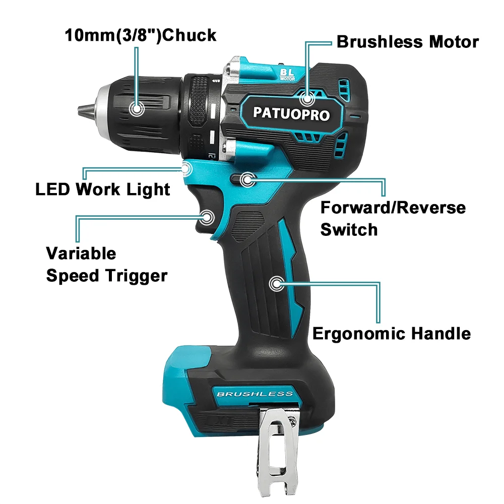 Электродрель с крутящим моментом 21 в 10 мм без аккумулятора